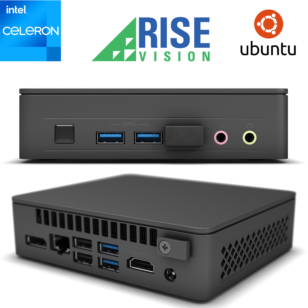 Rise Vision Intel NUC Celeron Linux Pre-Configured Digital Signage
